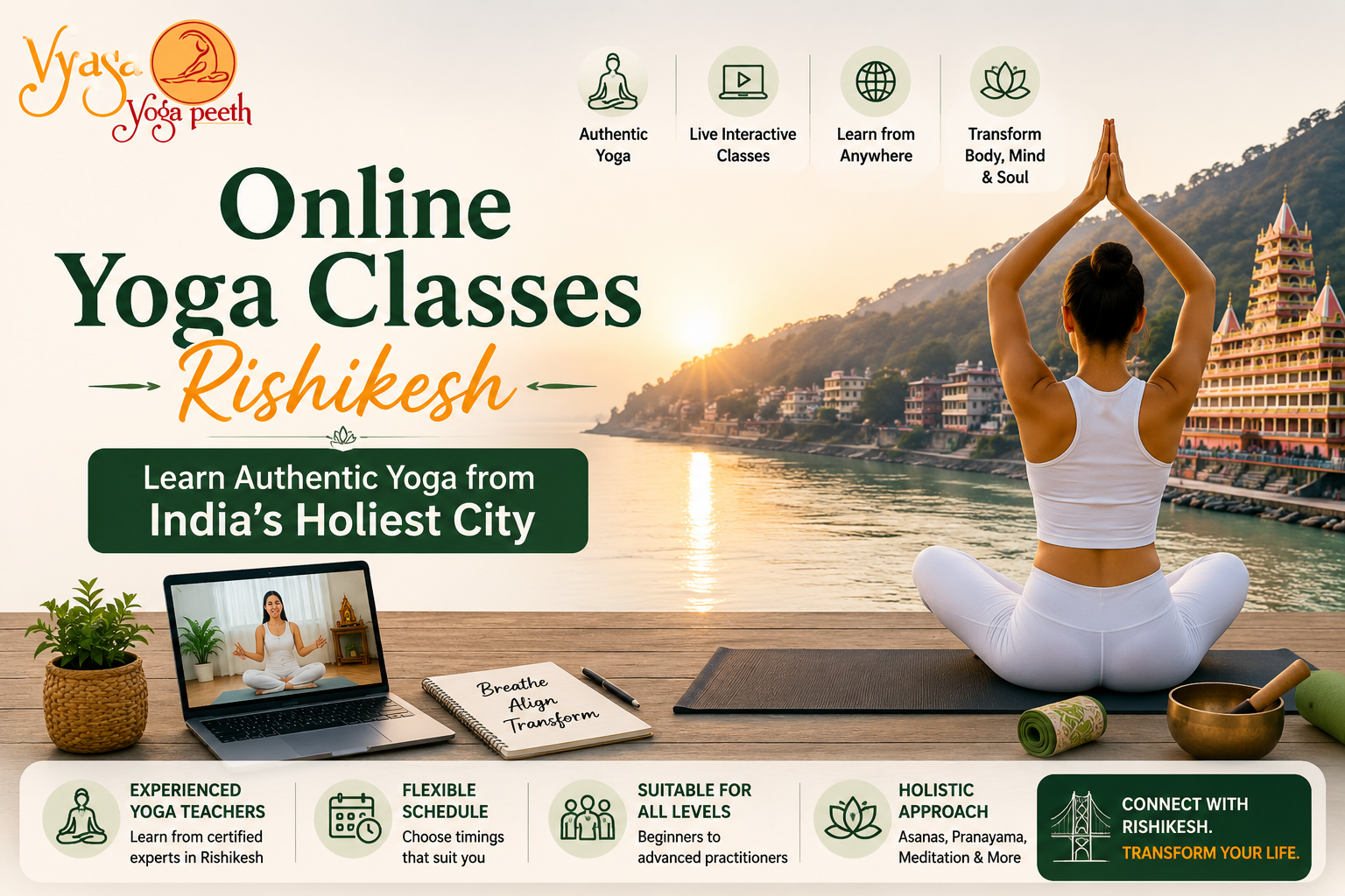 Online Yoga Classes Rishikesh β Learn Authentic Yoga from India’s Holiest City Online Yoga Classes Rishikesh β Learn Authentic Yoga from India's Holiest City
