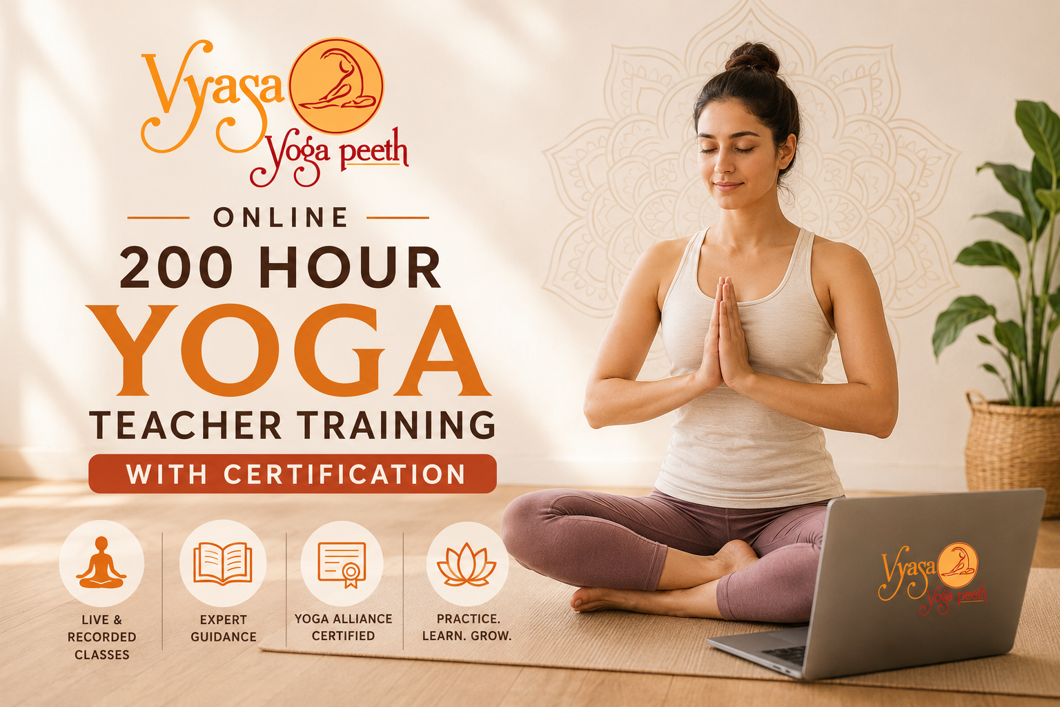 Online 200 Hour Yoga Teacher Training with Certification What's Included